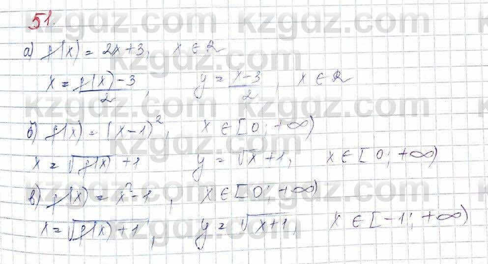 Алгебра (Обще-гуманитарное направление) Абылкасымова 10 ОГН класс 2019 Итоговое повторение 511
