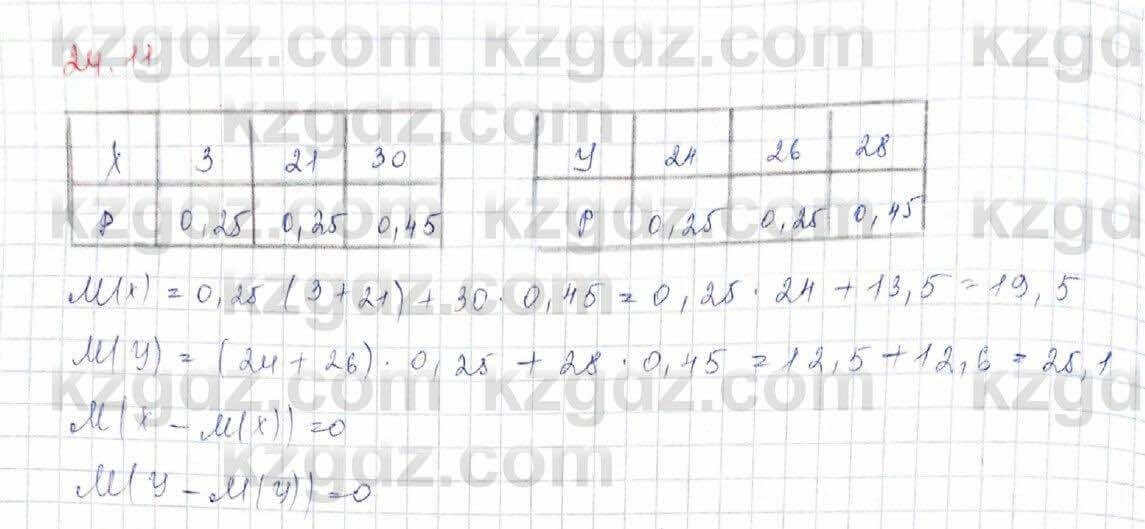 Алгебра (Обще-гуманитарное направление) Абылкасымова 10 ОГН класс 2019 Упражнение 24.111