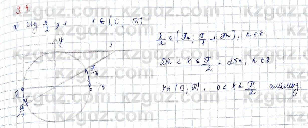 Алгебра (Обще-гуманитарное направление) Абылкасымова 10 ОГН класс 2019 Упражнение 9.41