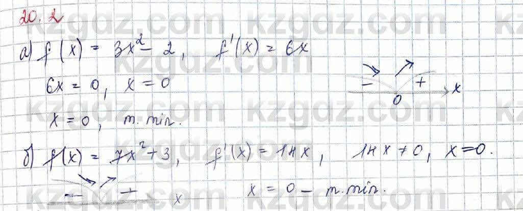 Алгебра (Обще-гуманитарное направление) Абылкасымова 10 ОГН класс 2019 Упражнение 20.21