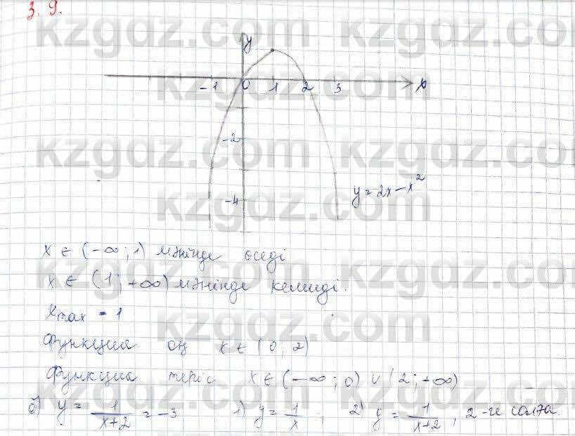 Алгебра (Обще-гуманитарное направление) Абылкасымова 10 ОГН класс 2019 Упражнение 3.91