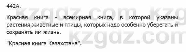 Русский язык Сабитова З. 5 класс 2017 Упражнение 442А1