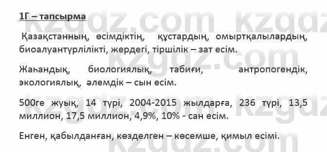 Казахский язык Қапалбек Б. 8 класс 2018 Упражнение 1Г1