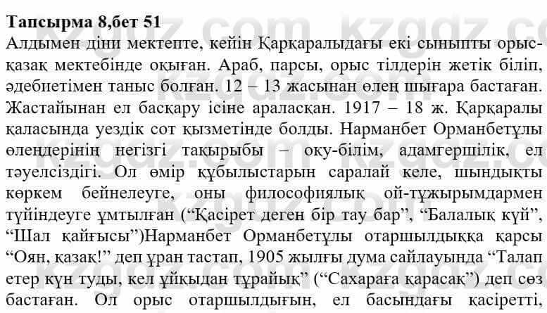 Казахская литература Ақтанова А.С. 9 класс 2019 Упражнение 81