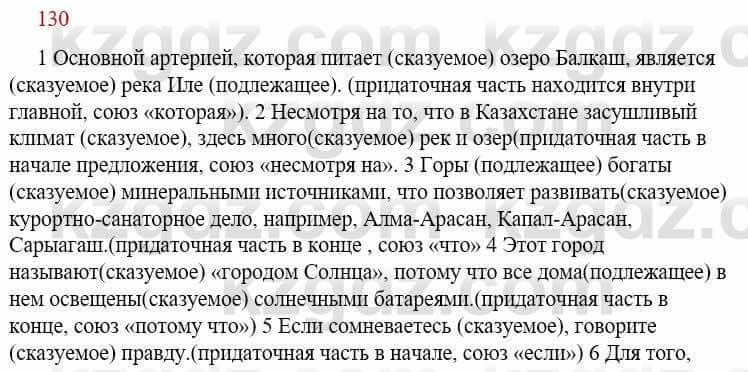 Русский язык Сабитова З. 9 класс 2019 Упражнение 130А1