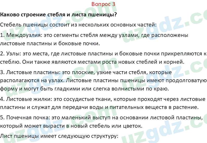 Биология Пратов У. 6 класс 2017 Вопрос 31