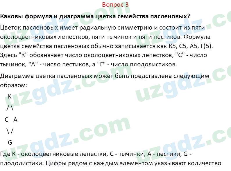 Биология Пратов У. 6 класс 2017 Вопрос 31