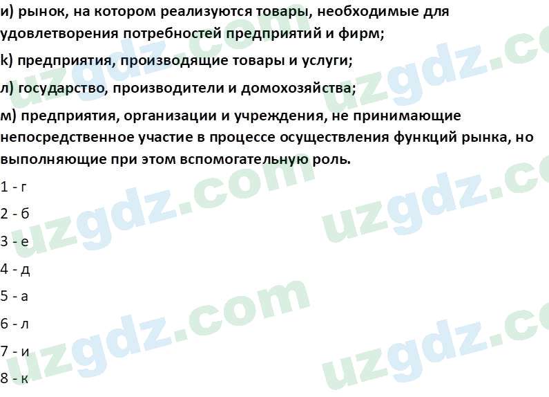 Основы экономических знаний Сариков Э. 8 класс 2019 Вопрос 111