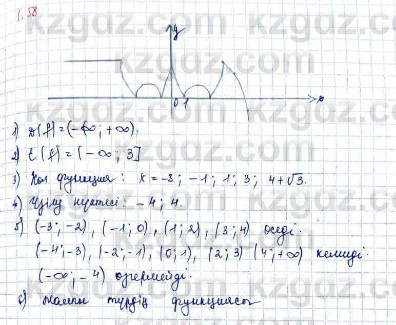 Алгебра Шыныбеков 10 ЕМН класс 2019 Упражнение 1.581